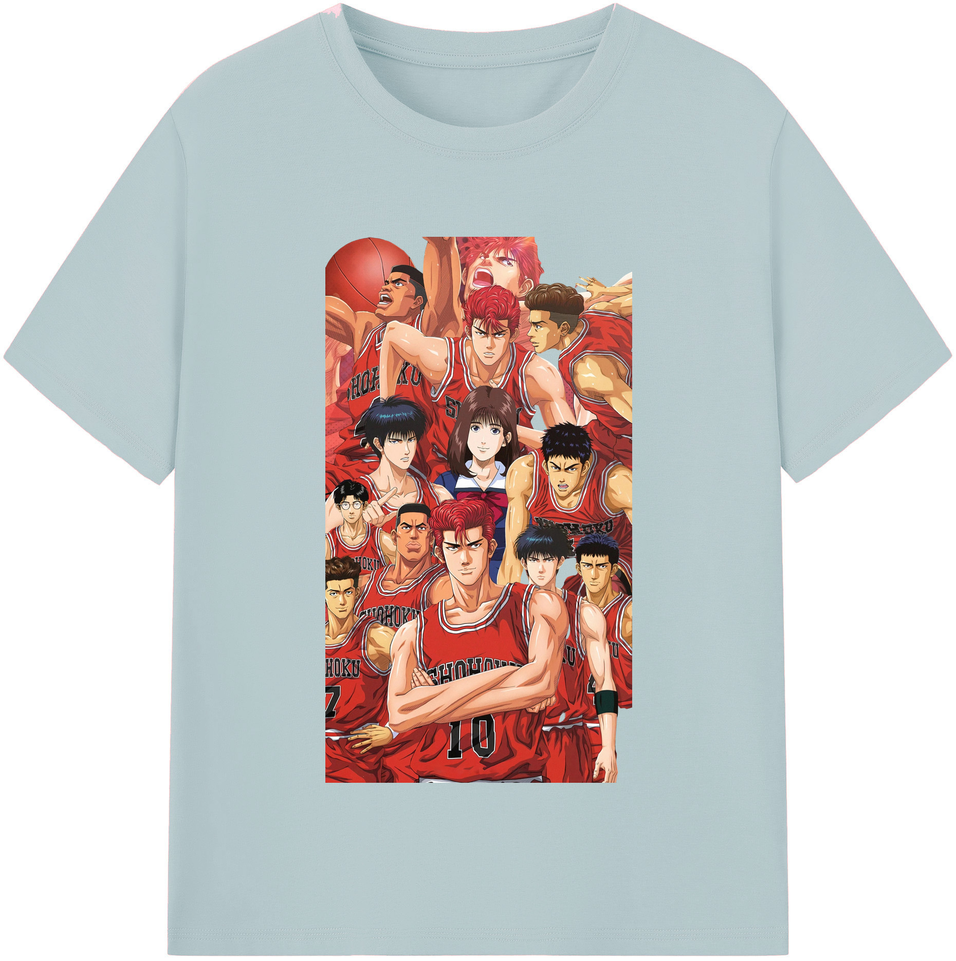 SLAM DUNK／スラムダンク 綿100％半袖Tシャツ（フロントプリント）
